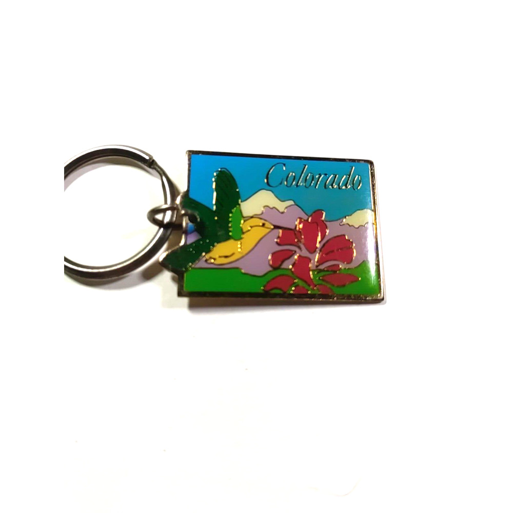 Colorado Metal Keychain Hummingbird Mountains - Picture 2 of 8
